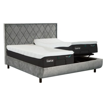 Tempur Arc Adjustable Bed Base with Quilted Headboard Tempur Arc Adjustable Bed Base with Quilted Headboard