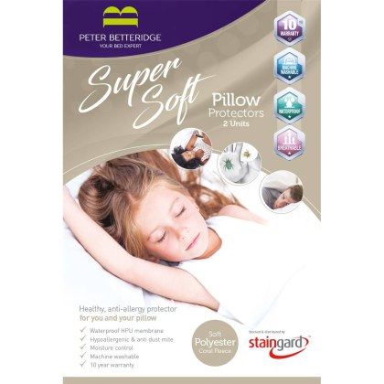 Peter Betteridge Super Soft Pillow Protector Pair - Extra Long Peter Betteridge Super Soft Pillow Protector Pair - Extra Long