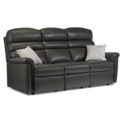 Sherborne Comfi-sit 3-Seater Fixed Settee In Leather Sherborne Comfi-sit 3-Seater Fixed Settee In Leather