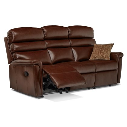 Sherborne Comfi-Sit 3-Seater Manual Reclining Settee In Leather Sherborne Comfi-Sit 3-Seater Manual Reclining Settee In Leather