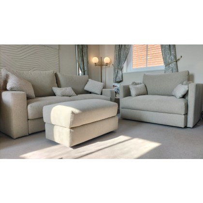 Ex-Display Fama Hector Modular Sofa, Large Chair and Footstool Ex-Display Fama Hector Modular Sofa, Large Chair and Footstool