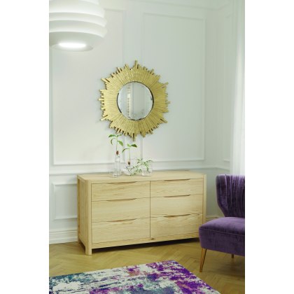 Stockholm Wide 6 Drawer Dressing Chest Stockholm Wide 6 Drawer Dressing Chest