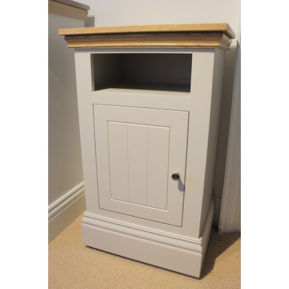 Ex-Display New England One Door Open Shelf Bedside Cabinet
