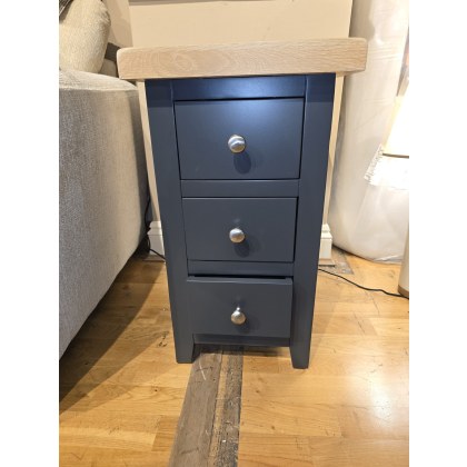 Ex-Display Hope Cove Compact 3-Drawer Bedside in Raven No.2