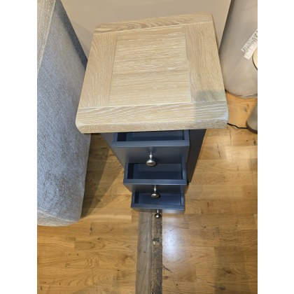 Ex-Display Hope Cove Compact 3-Drawer Bedside in Raven No.2