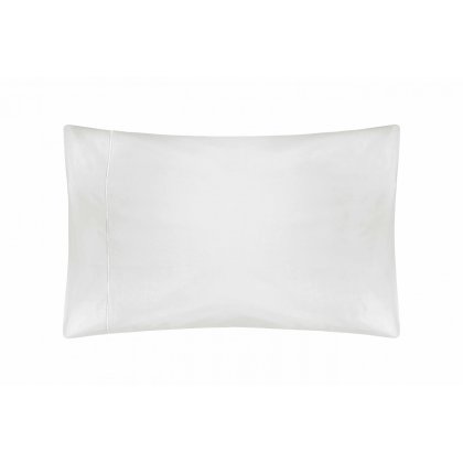 Belledorm 1000TC Egyptian Cotton Sateen White Plain Hem Pillowcase