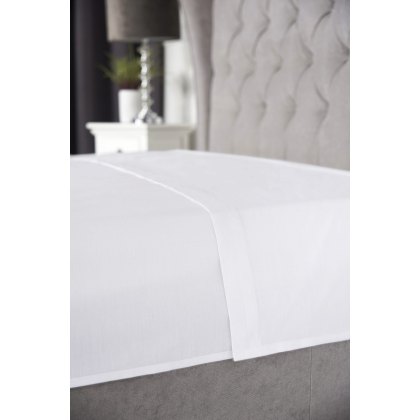 Belledorm 200TC Cotton/Polyester White Flat Sheet