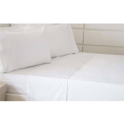 Belledorm 400TC Egyptian Cotton Sateen White Flat Sheet Belledorm 400TC Egyptian Cotton Sateen White Flat Sheet