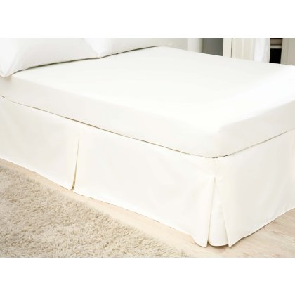 Belledorm 200TC Egyptian Cotton White 41cm Deep Box Pleat Valance
