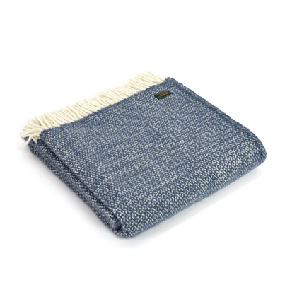 Tweedmill Wool Illusion Throw Blue Slate Tweedmill Wool Illusion Throw Blue Slate