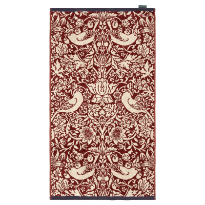 Morris & Co Strawberry Thief Red Towels
