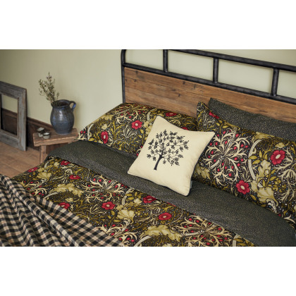 Morris & Co Seaweed Duvet Set in Black