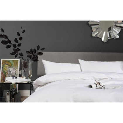 The Lyndon Company 400 Thread Count Sateen White Duvet Set - Superking