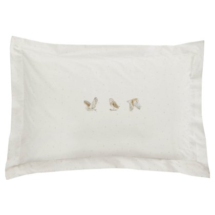 Sophie Allport Snowy Owls Oxford Pillowcase Pair Sophie Allport Snowy Owls Oxford Pillowcase Pair
