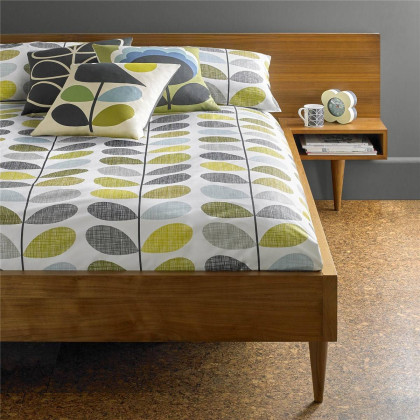 Orla Kiely Scribble Stem Duck Egg - Standard Pillowcase Pair Orla Kiely Scribble Stem Duck Egg - Standard Pillowcase Pair