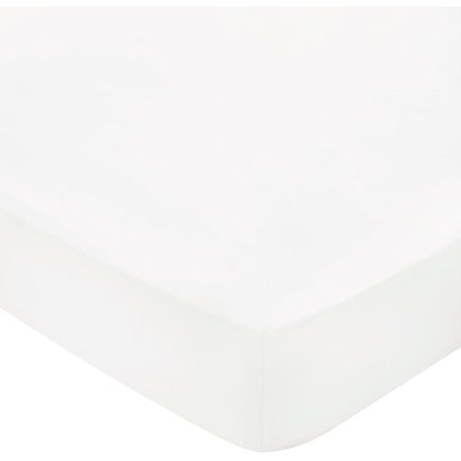 Bedeck of Belfast 400TC Sateen Fitted Sheet in White Bedeck of Belfast 400TC Sateen Fitted Sheet in White
