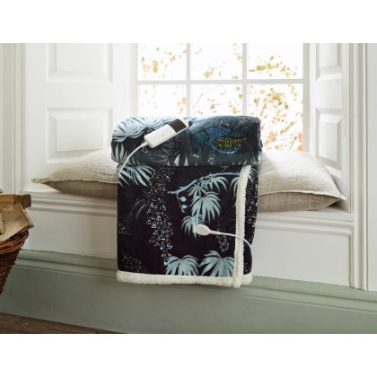 Deyongs Peacocks Heated Sherpa Throw Deyongs Peacocks Heated Sherpa Throw