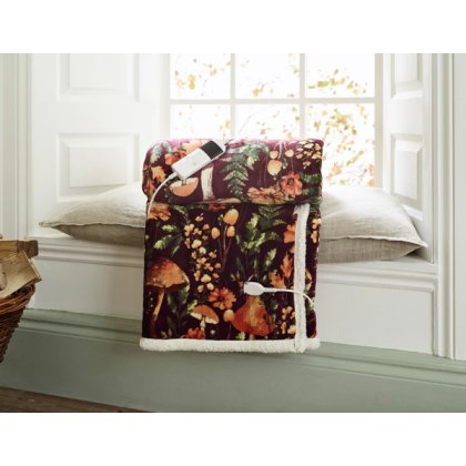 Deyongs Mushroom Heated Sherpa Throw Deyongs Mushroom Heated Sherpa Throw