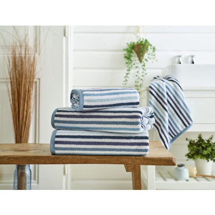 Deyongs Bliss Linear Stripe Towels in Blue Deyongs Bliss Linear Stripe Towels in Blue