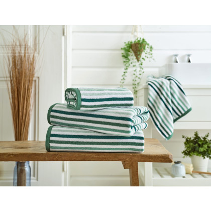 Deyongs Bliss Linear Stripe Towels in Green Deyongs Bliss Linear Stripe Towels in Green