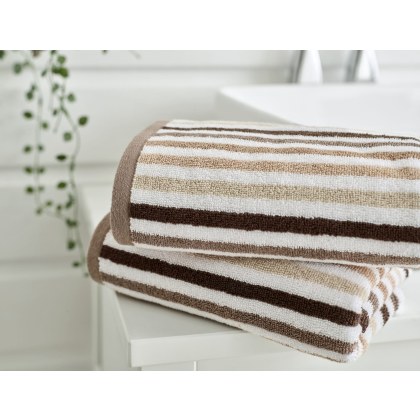 Deyongs Bliss Linear Stripe Towels in Natural Deyongs Bliss Linear Stripe Towels in Natural
