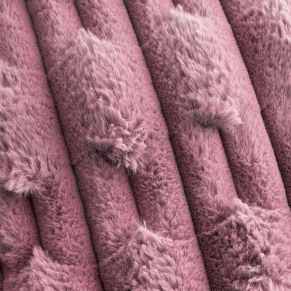 Bianca Carved Faux Fur Pink Throw Bianca Carved Faux Fur Pink Throw