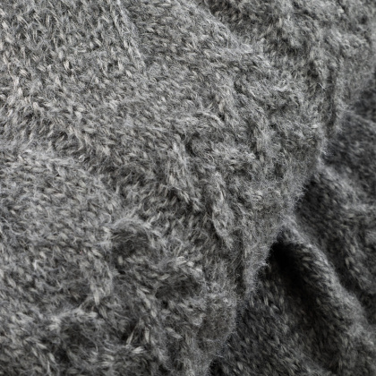 Bianca Cable Knit Grey Throw Bianca Cable Knit Grey Throw