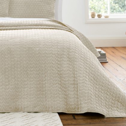 Bianca Attica Velvet Bedspread in Natural Bianca Attica Velvet Bedspread in Natural