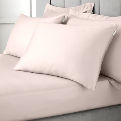 Bianca 400 Thread Count Cotton Sateen Standard Pillow Case Pair in Blush Bianca 400 Thread Count Cotton Sateen Standard Pillow Case Pair in Blush