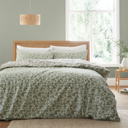 Bianca Shadow Leaves Green Duvet Set Bianca Shadow Leaves Green Duvet Set