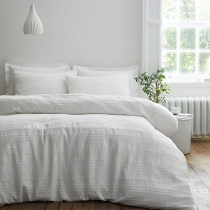 Bianca Waffle Cotton Stripe Duvet Set Bianca Waffle Cotton Stripe Duvet Set