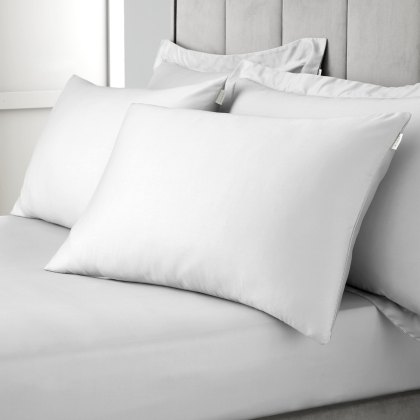 Bianca 400 Thread Count Cotton Sateen Standard Pillowcase Pair in Grey Bianca 400 Thread Count Cotton Sateen Standard Pillowcase Pair in Grey