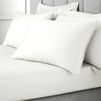 Bianca 400 Thread Count Cotton Sateen Standard Pillowcase Pair in Ivory Bianca 400 Thread Count Cotton Sateen Standard Pillowcase Pair in Ivory