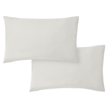 Bianca 400 Thread Count Cotton Sateen Standard Pillow Case Pair in Oyster Bianca 400 Thread Count Cotton Sateen Standard Pillow Case Pair in Oyster