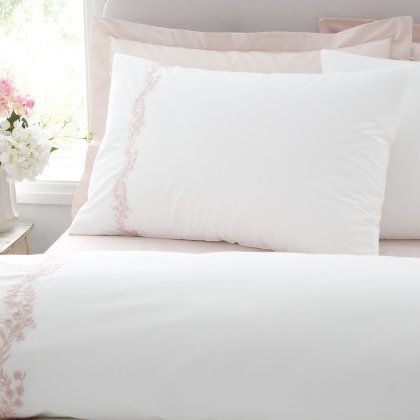 Bianca Camille Embroidered Floral Duvet Set in Pink Bianca Camille Embroidered Floral Duvet Set in Pink