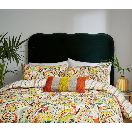 Helena Springfield Penny Duvet Set Superking in Mango Helena Springfield Penny Duvet Set Superking in Mango