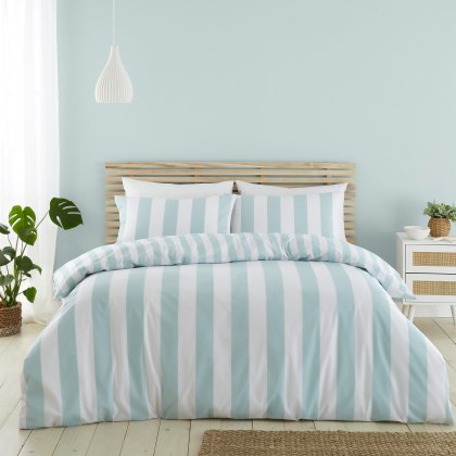Catherine Lansfield Cove Stripe Seafoam Duvet Set Catherine Lansfield Cove Stripe Seafoam Duvet Set