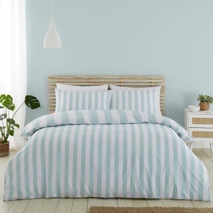 Catherine Lansfield Cove Stripe Seafoam Duvet Set Catherine Lansfield Cove Stripe Seafoam Duvet Set