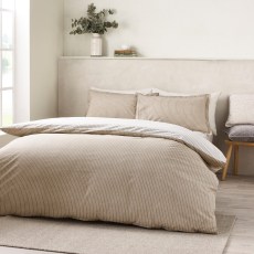 Catherine Lansfield Oxford Pinstripe Duvet Set in Natural Catherine Lansfield Oxford Pinstripe Duvet Set in Natural