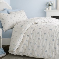 Bianca Vintage Rosebud Lace Duvet Set in Blue