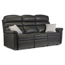 Sherborne Comfi-sit 3-Seater Fixed Settee In Leather Sherborne Comfi-sit 3-Seater Fixed Settee In Leather