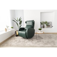 Fama Kim Electric Relax Armchair in Dalmata Leather