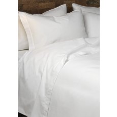 Design Port Premium Brushed Cotton White Fitted Sheet