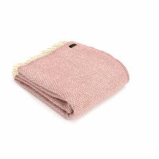 Tweedmill Wool Beehive Throw Dusky Pink