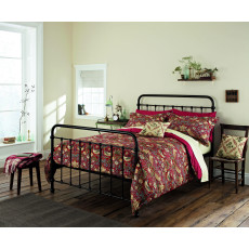 Morris & Co Strawberry Thief Crimson Quilted Bedspread Morris & Co Strawberry Thief Crimson Quilted Bedspread
