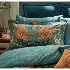 Morris & Co Honeysuckle Tulip Duvet Set in Teal Morris & Co Honeysuckle Tulip Duvet Set in Teal