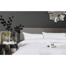 The Lyndon Company 400 Thread Count Sateen White Duvet Set - Superking