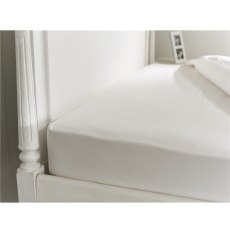 The Lyndon Company 400 Thread Count Sateen White Fitted Sheet - Single
