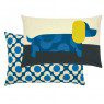 Orla Kiely Dachshund Blue Feather Filled Cushion Orla Kiely Dachshund Blue Feather Filled Cushion