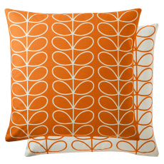 Orla Kiely Small Linear Stem Persimmon Feather Filled Cushion Orla Kiely Small Linear Stem Persimmon Feather Filled Cushion